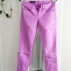 Jcrew -Lavender light purple pastel denim toothpick skinny jeans